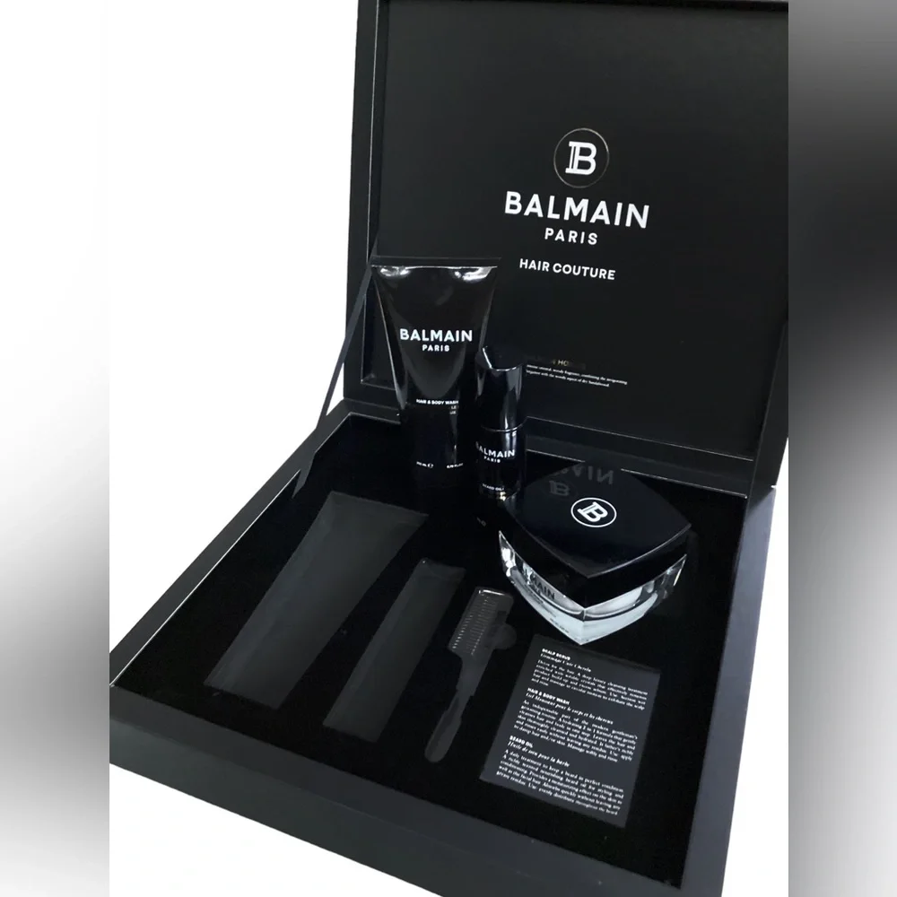 NWT Balmain Hair Standard Homme 4-Piece Set